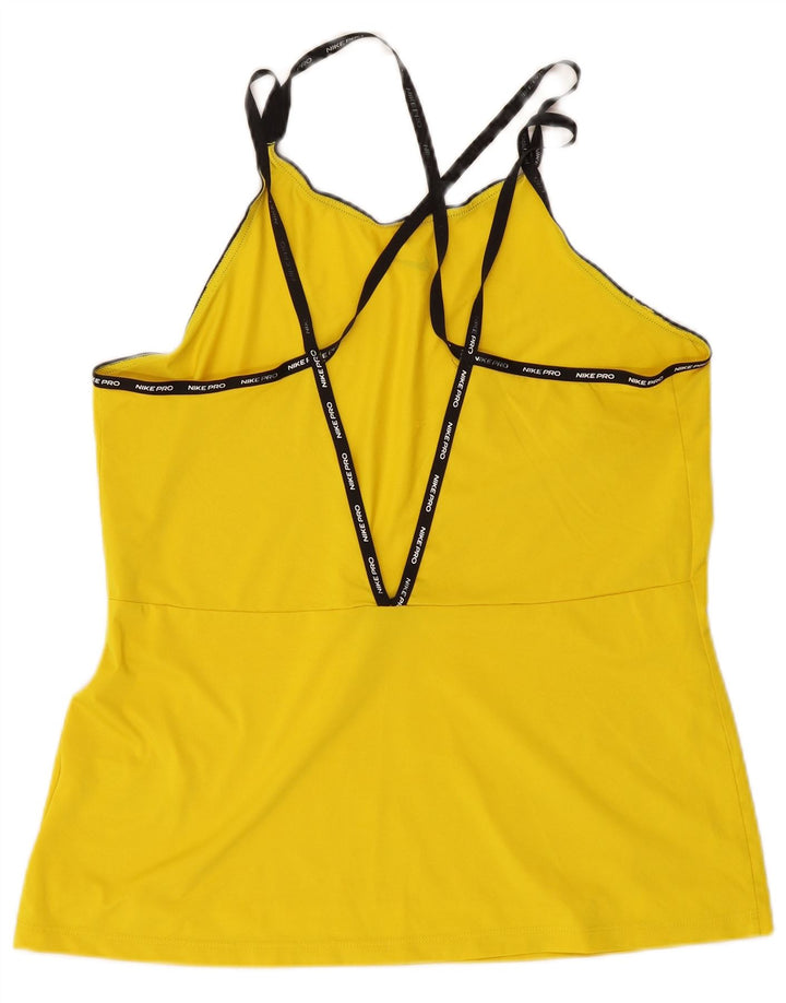 Nike Damevest Top UK 14 Stor Gul Polyester