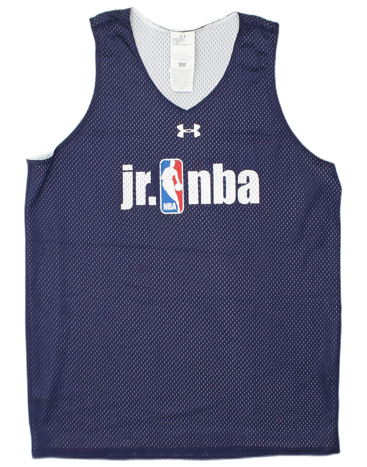 UNDER ARMOUR Herre NBA Grafisk Vest Top Medium Navy Blue Polyester