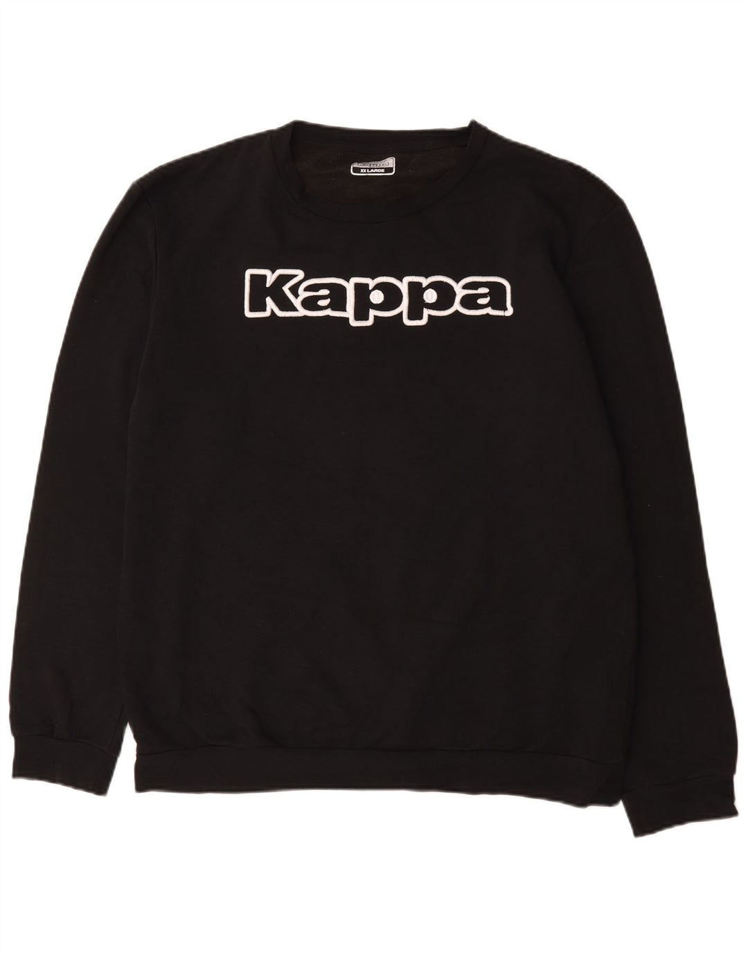Kappa Herre Grafisk Sweatshirt Jumper 2XL Sort Bomuld