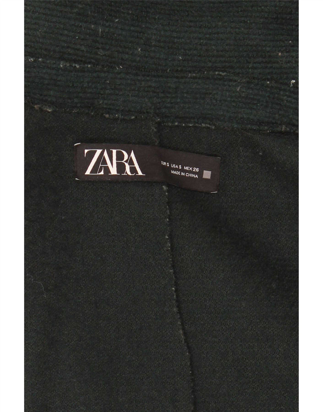 Zara Dame Oversized Dobbeltradet Frakke UK 10 Lille Grøn