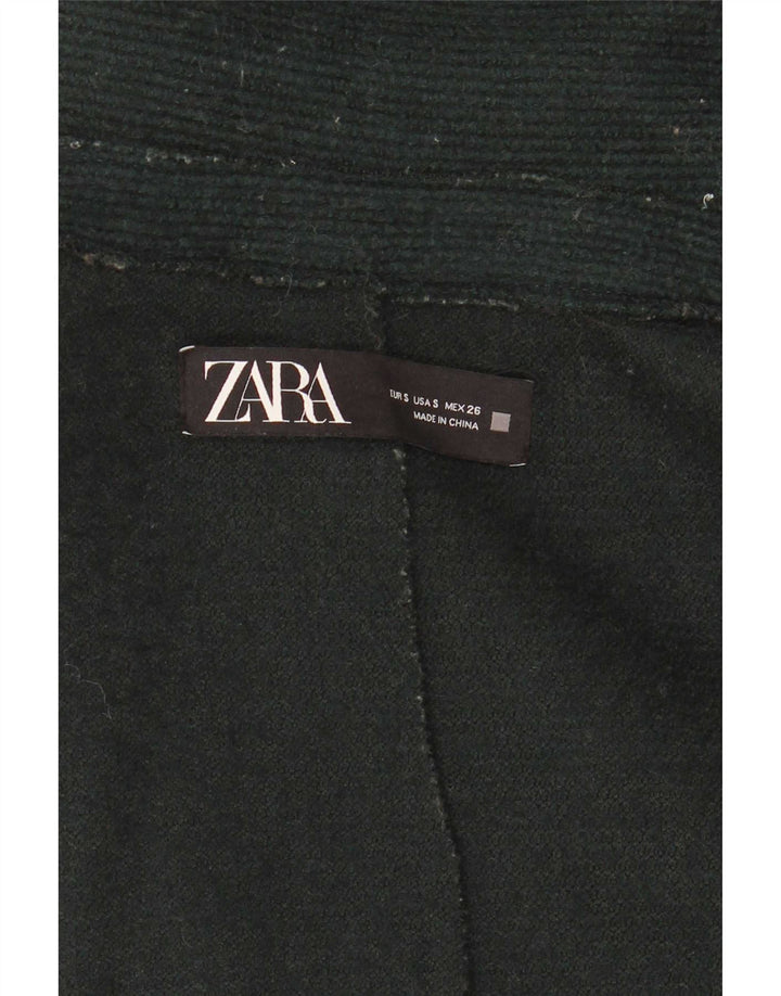 Zara Dame Oversized Dobbeltradet Frakke UK 10 Lille Grøn