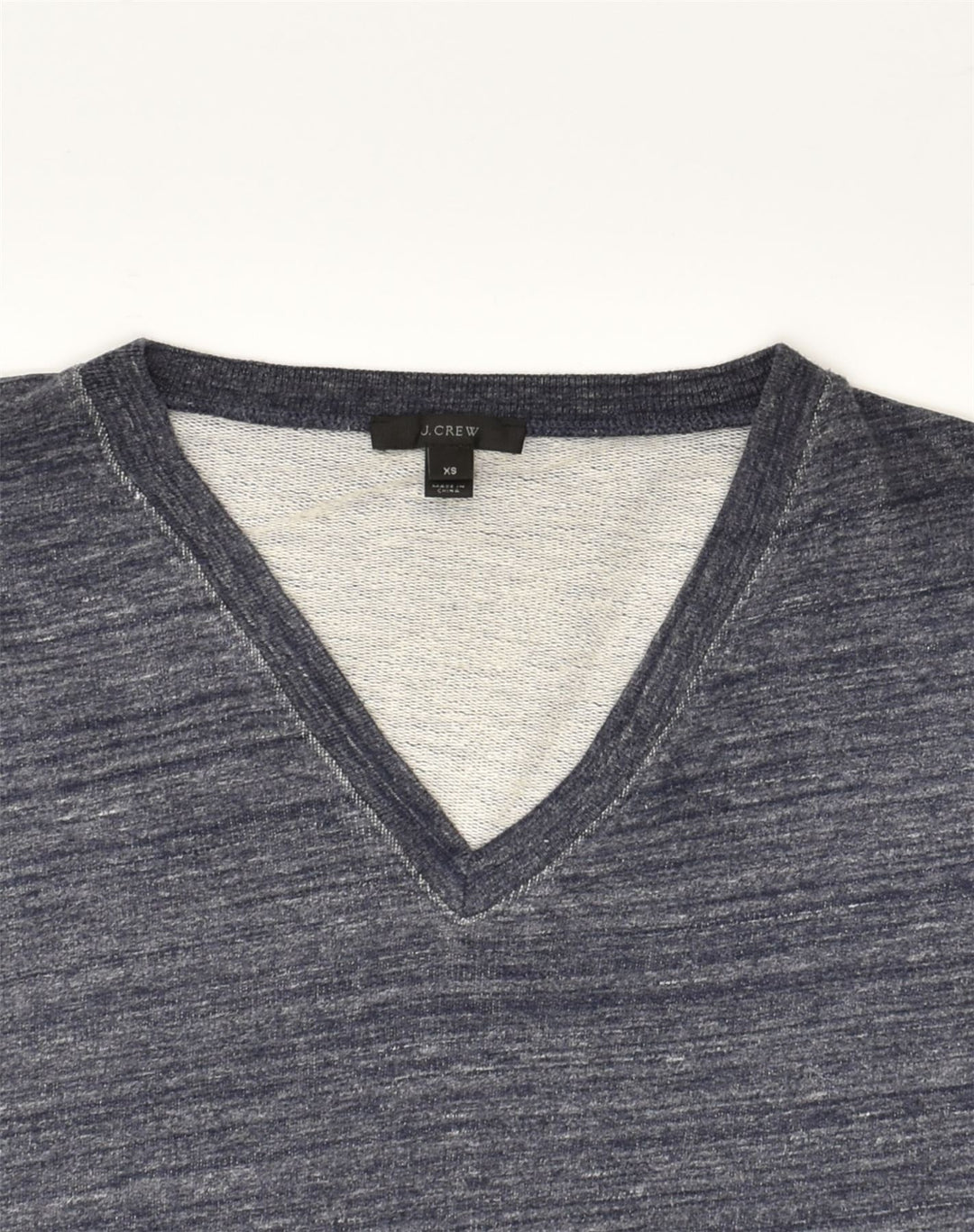 J. CREW Womens V-Neck Jumper Sweater UK 6 XS Grey Cotton | Vintage J. Crew | Thrift | Second-Hand J. Crew | Used Clothing | Messina Hembry 