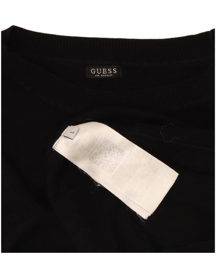 Guess Dame sweater med rund hals DK 12 Medium Sort viskose
