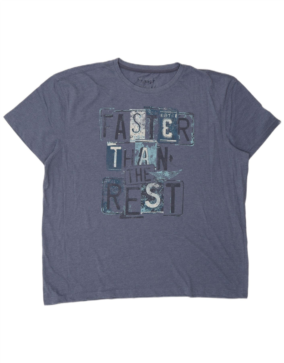 ARIZONA Herre grafisk T-shirt top 3XL marineblå bomuld