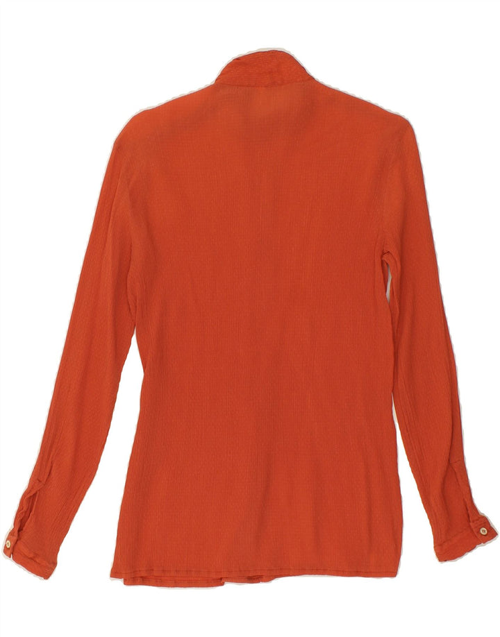 VINTAGE Womens Blouse Top IT 46 Large Orange Viscose Vintage Vintage and Second-Hand Vintage from Messina Hembry 