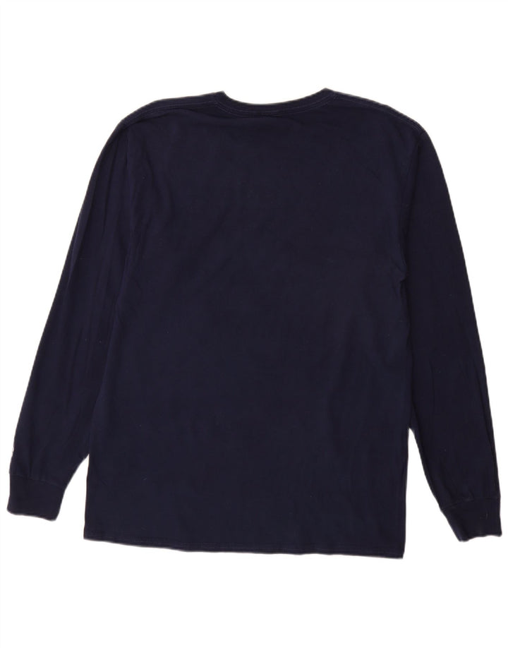 RUSSELL ATHLETIC Herre grafisk top langærmet UK 38/40 Medium Navy Blue