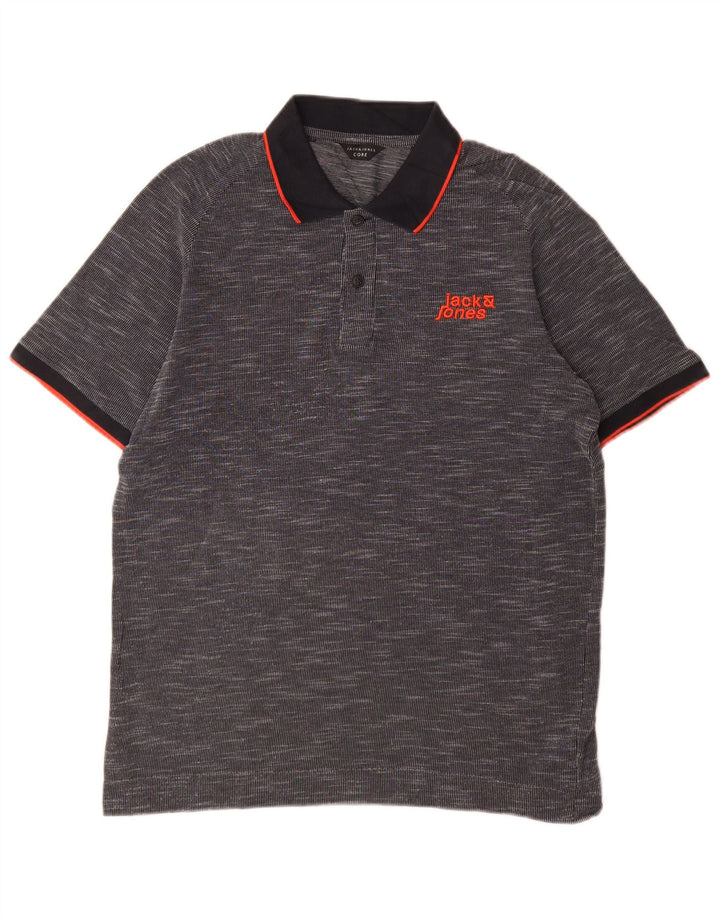 Jack & Jones herre poloskjorte stor grå flækket bomuld