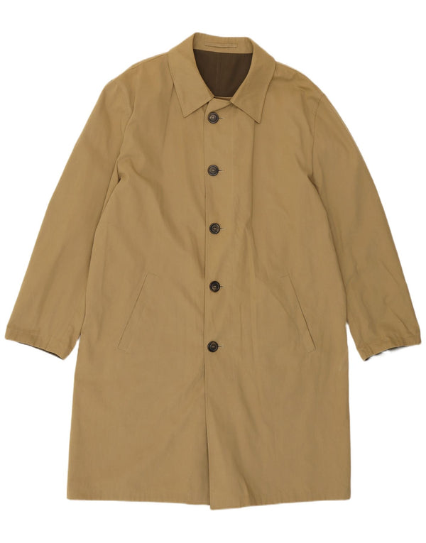 Ermenegildo Zegna Herre Blød Vendbar Overfrakke IT 54 2XL Khaki Polyester