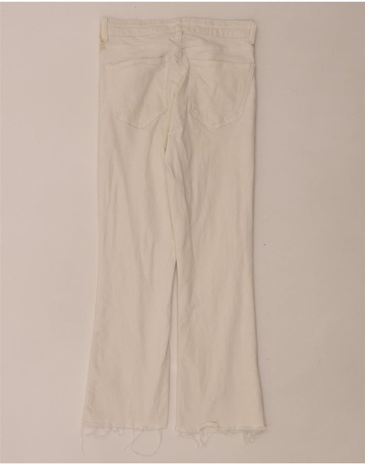 Zara Womens Crop Bootcut Jeans EU 38 Small W28 L24 White