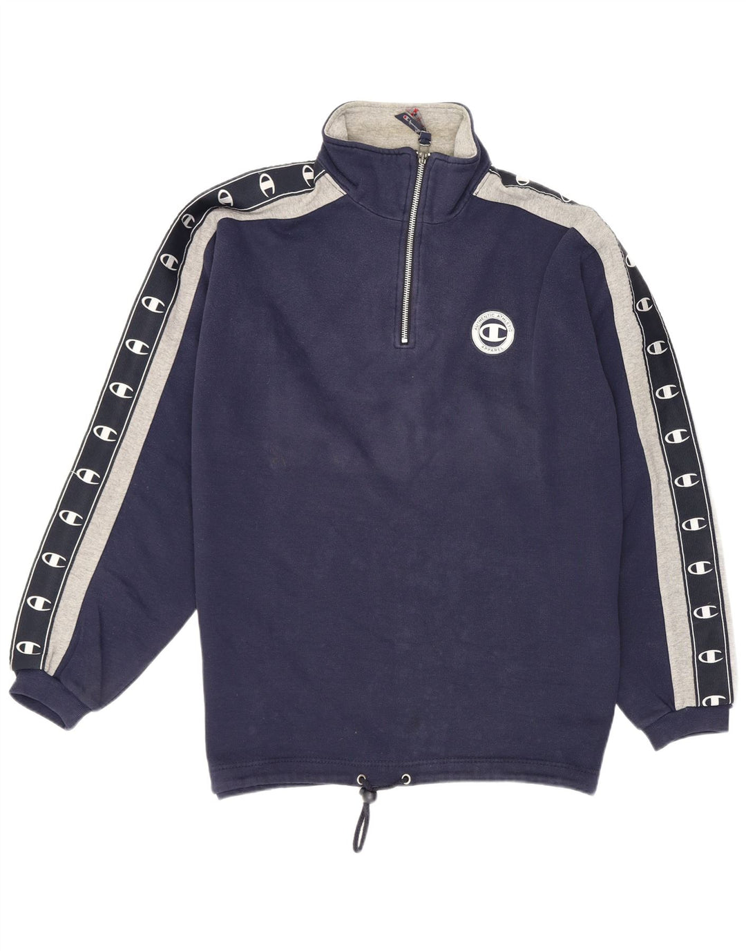 Champion Herre Grafisk Sweatshirt Jumper Medium Navy Blue Colourblock