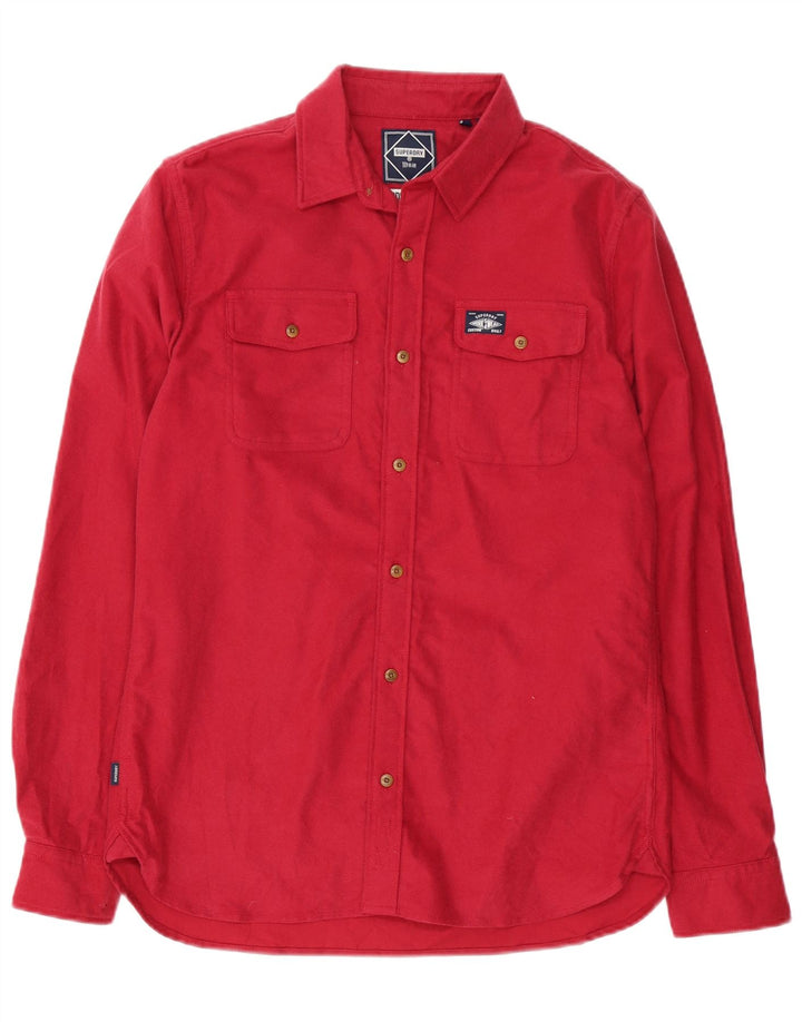 Superdry herreskjorte medium rød bomuld