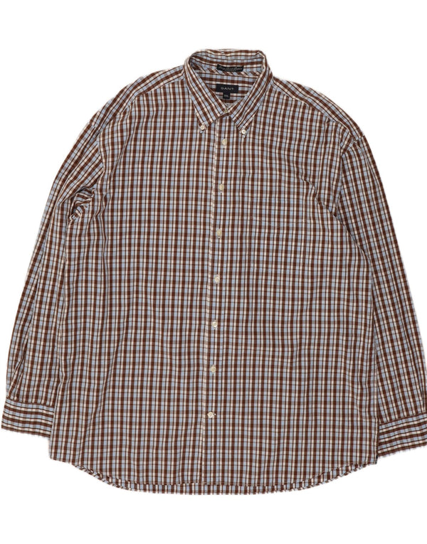 Gant herre Regular Fit skjorte 3XL brun ternet bomuld