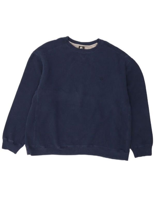 Starter Herre Sweatshirt Jumper UK 46/48 XL Navy Blue Bomuld