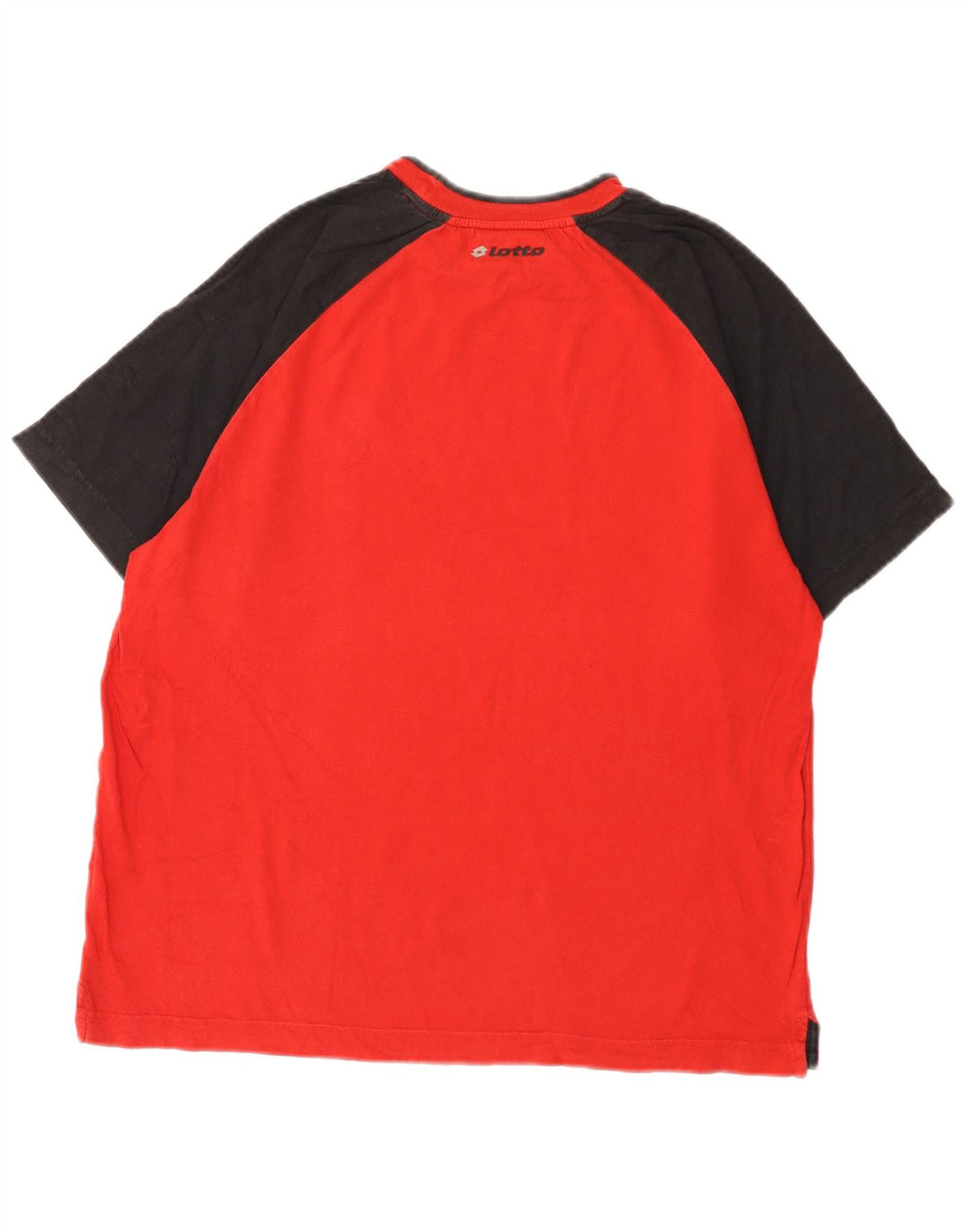 Lotto Herre T-Shirt Top Medium Rød Colourblock