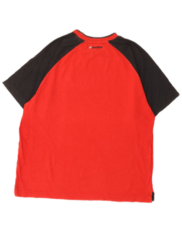 Lotto Herre T-Shirt Top Medium Rød Colourblock