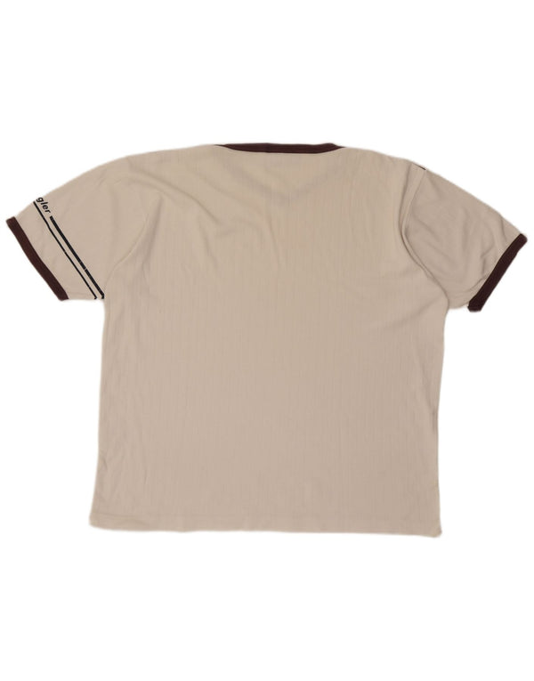 Wrangler Herre T-Shirt Top XL Hvid Colourblock