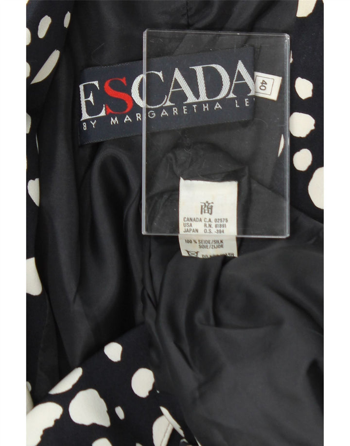 ESCADA Womens Longline Blazer Jacket IT 40 Small Navy Blue Polka Dot Vintage Escada and Second-Hand Escada from Messina Hembry 