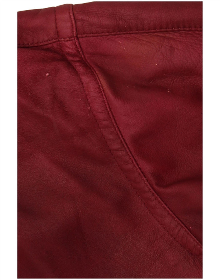 Vintage damejakke med hætte i overstørrelse EU 48 2XL rødbrun