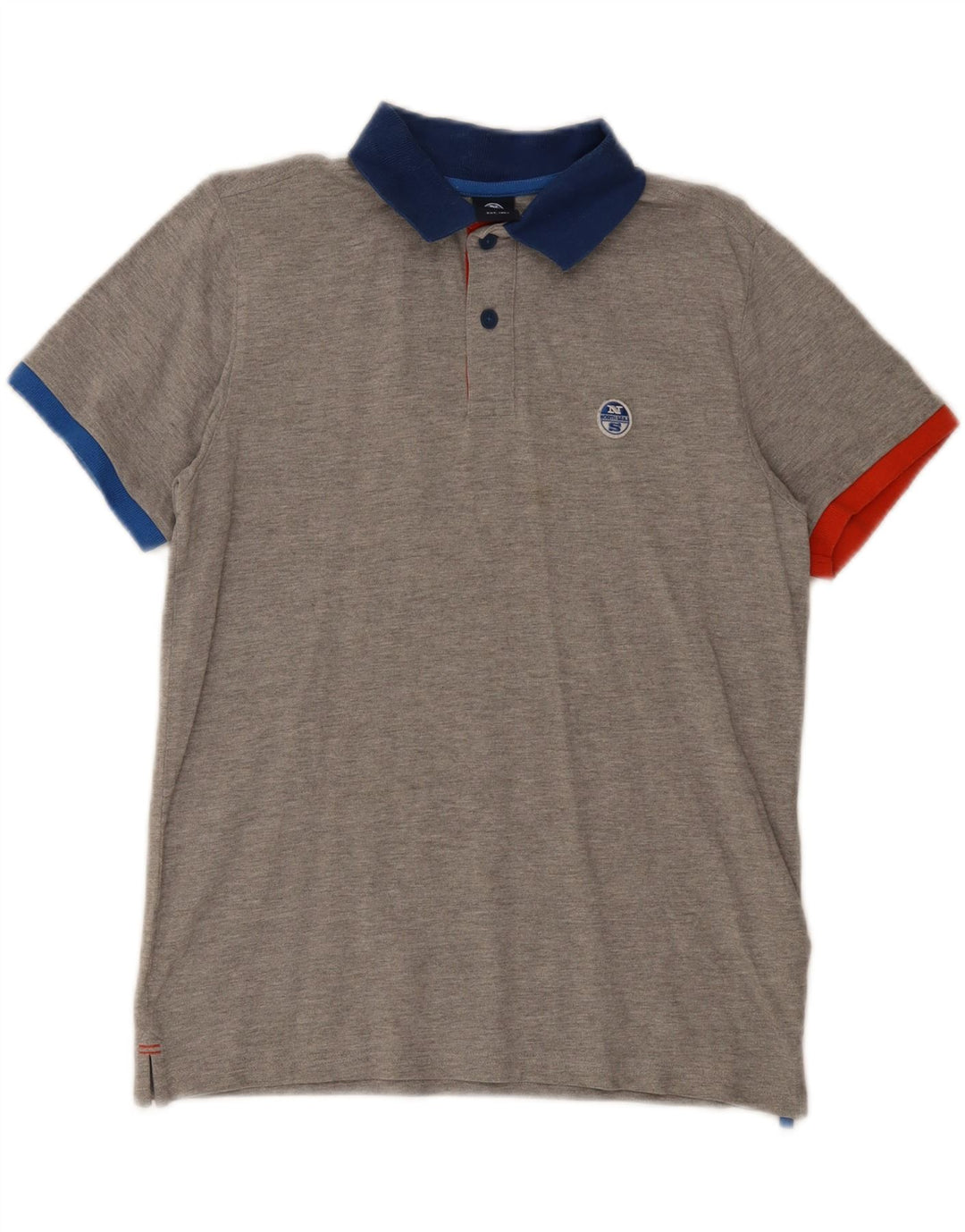 North Sails Herre poloshirt XS Grå Colourblock Bomuld