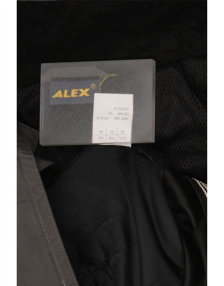 ALEX Dame Hættejakke UK 40 Stor Grå Colourblock Winter