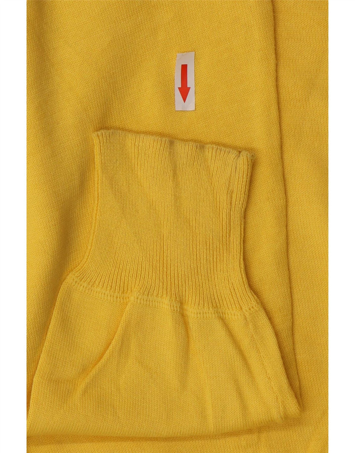 Sergio Tacchini Herre Zip Neck Jumper Sweater Stor Gul Bomuld