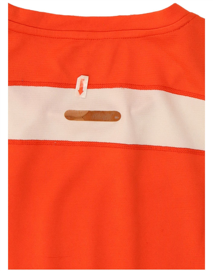 New Balance Herre T-Shirt Top Medium Orange Colourblock Polyester