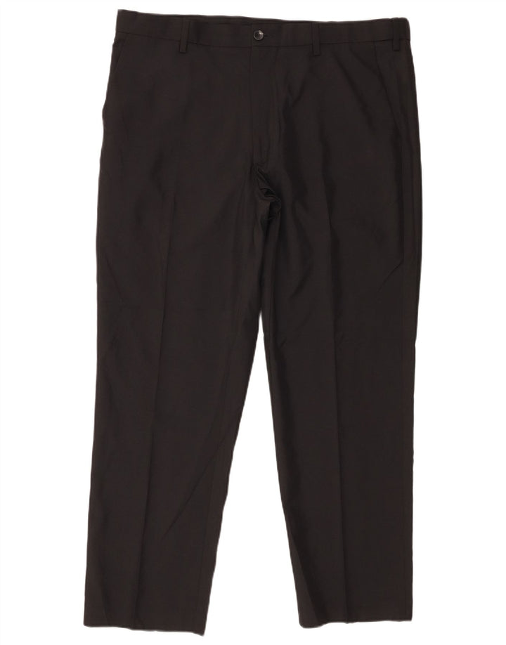 Marks & Spencer Herre Regular Fit Chinobukser W38 L29 Sort polyester