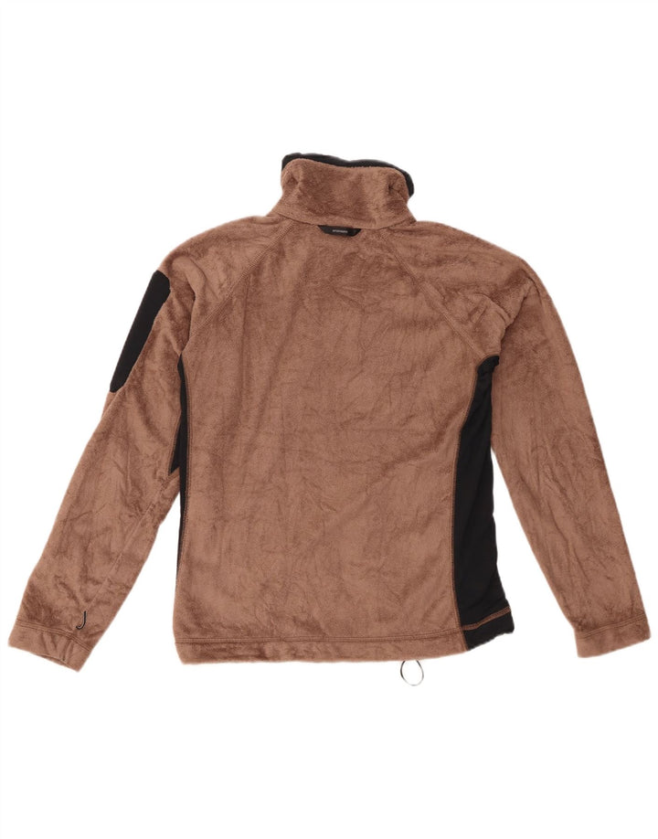 COLUMBIA Fleecejakke til kvinder UK 10 Small Brown Colourblock Polyester
