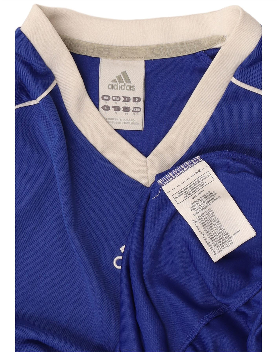Adidas Herre Climalite T-Shirt Top Lille Blå Colourblock Polyester