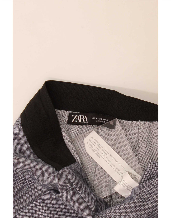Zara Slim Chino Bukser Små W27 L28 Blå Polyester til kvinder