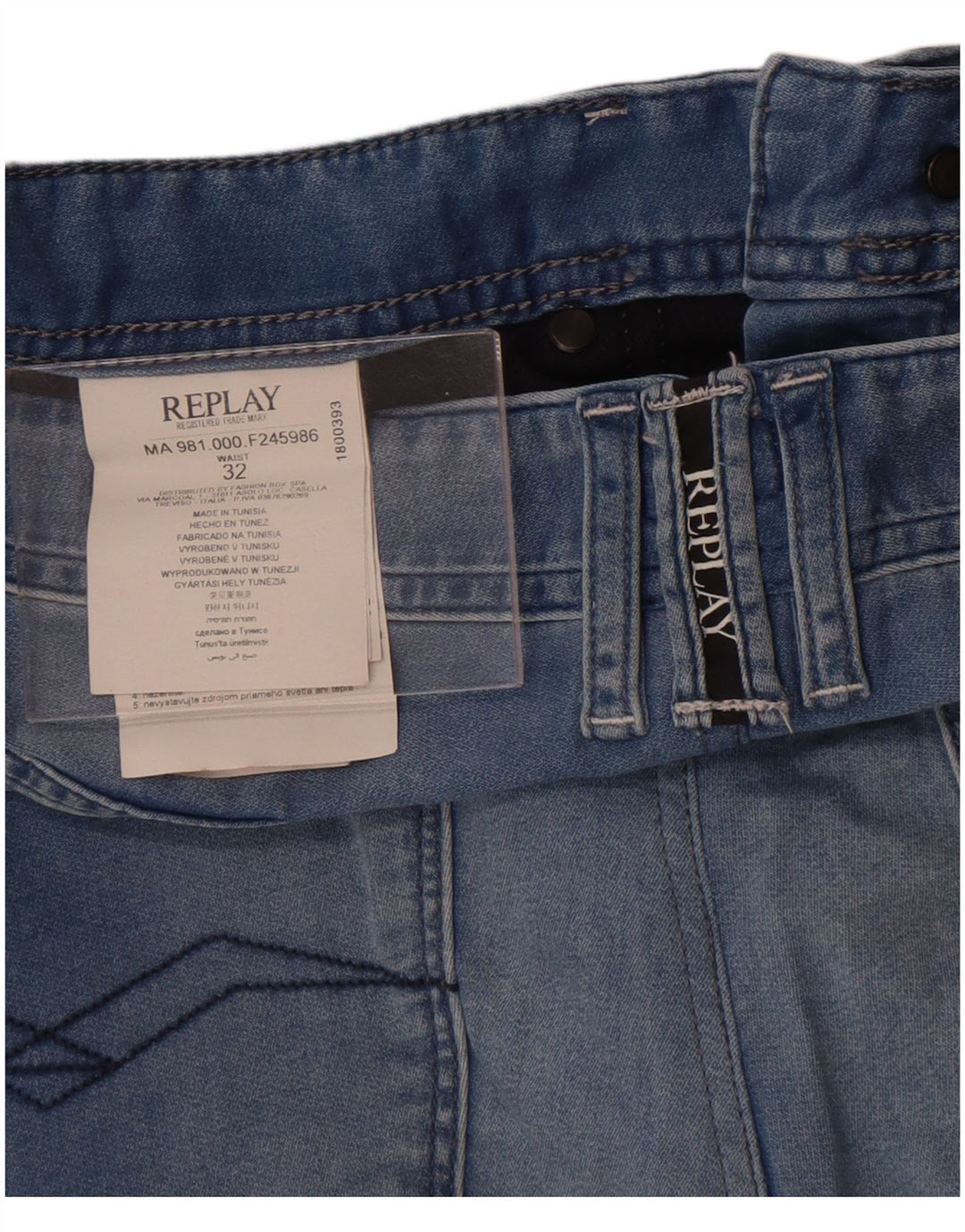 Replay Herre Denim Shorts W32 Medium Blue Bomuld