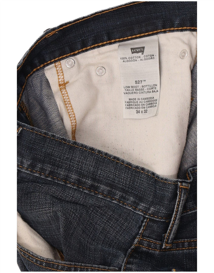 Levi's Herre 527 Bootcut Jeans W34 L32 Marineblå Bomuld
