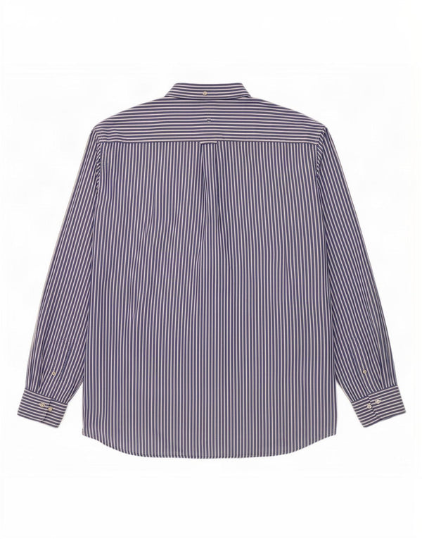 Gant herreskjorte str. 49/50 19 3/4 4XL blå nålestribet bomuld
