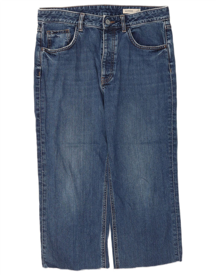 Marks & Spencer Kvinde Kæreste Capri Jeans UK 12 Medium W32 L22 Blå