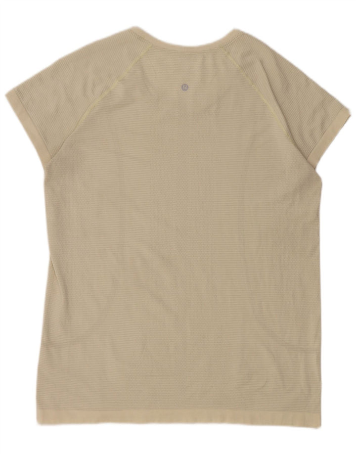 Lululemon Dame T-Shirt Top UK 16 Large Beige