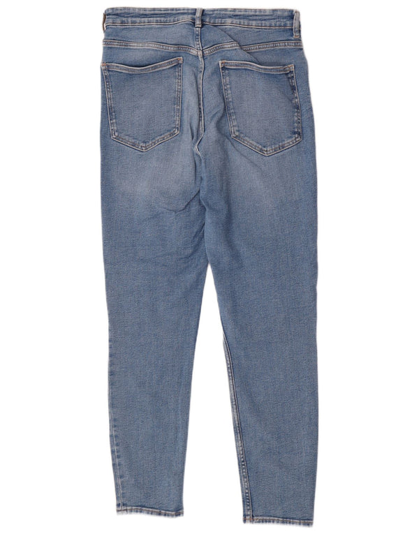 Zara Dame Højtalje Skinny Jeans EU 46 2XL W36 L28 Blå Bomuld