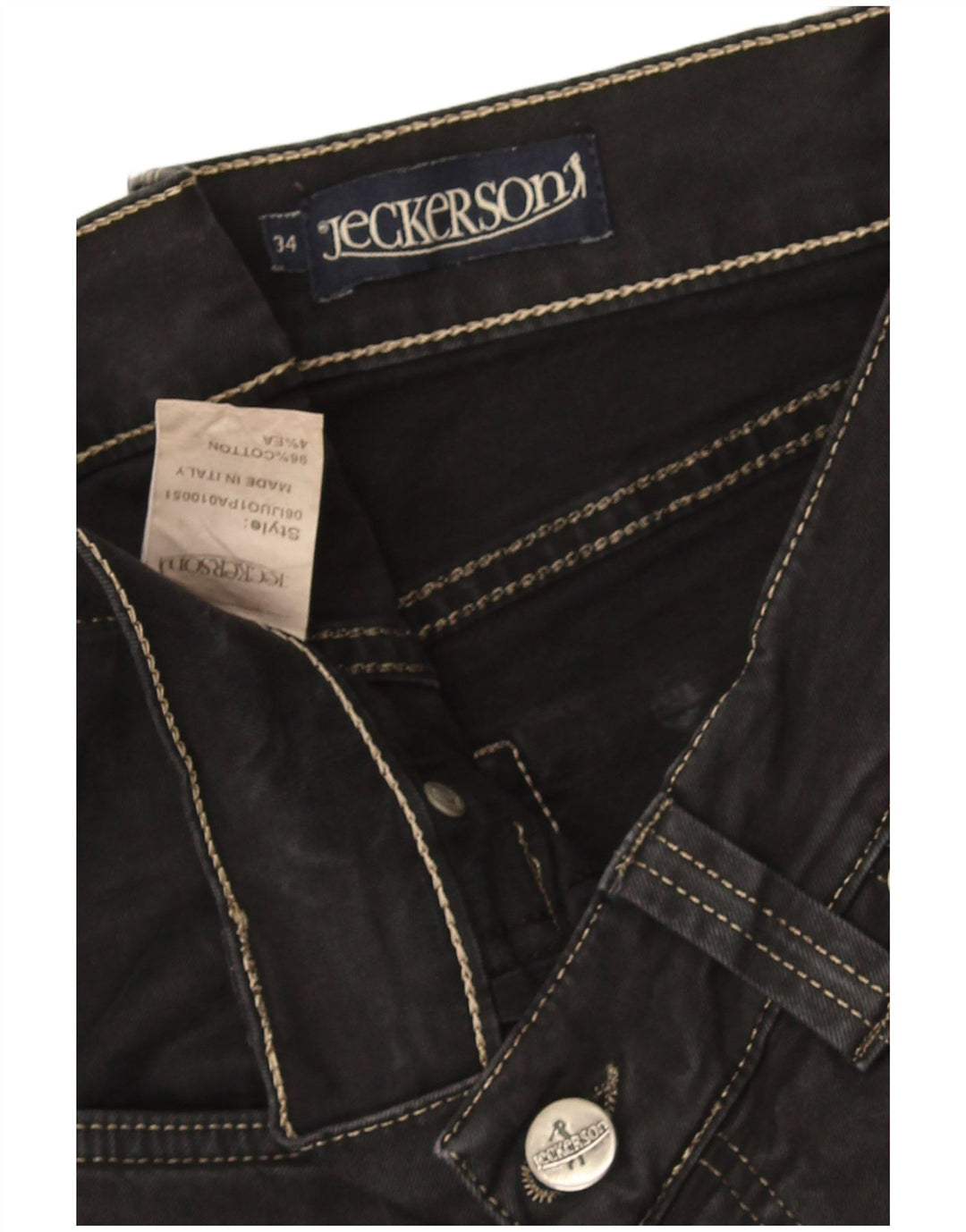 Jeckerson Straight Jeans til mænd W34 L34 Grå bomuld