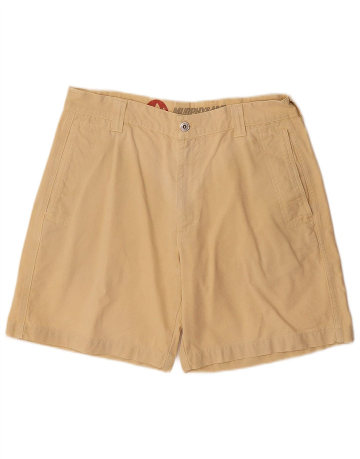 Murphy & Nye Herre Chino Shorts W34 Large Beige Bomuld