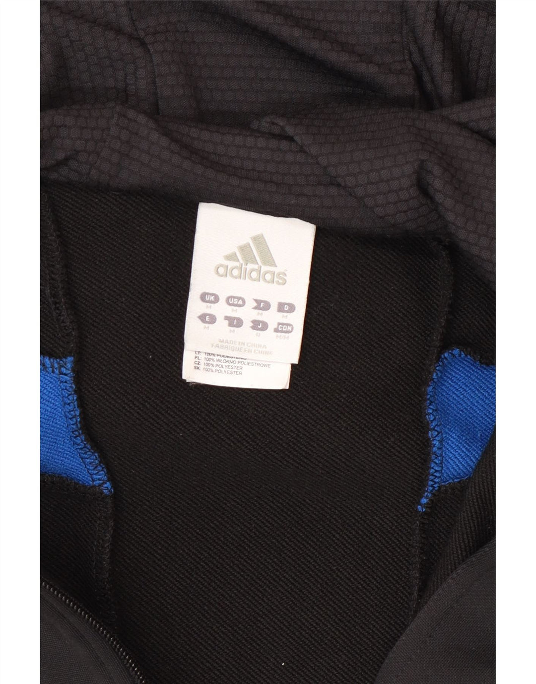 Adidas Hættetrøje med lynlås til mænd Medium Sort Polyester Sports