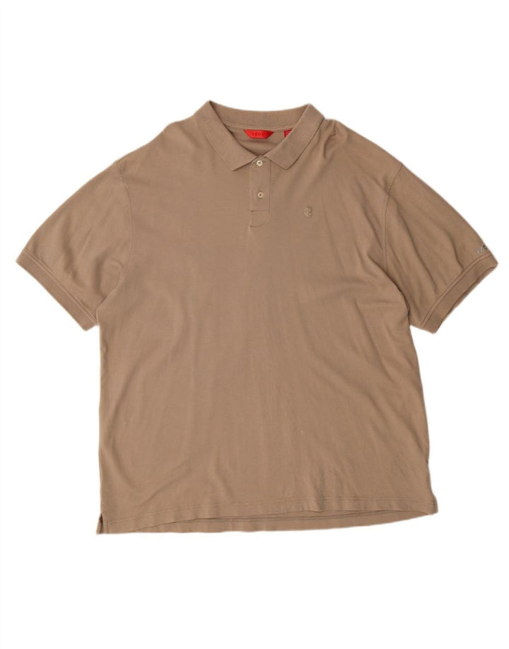 IZOD Mens Polo Shirt 2XL Brown Cotton