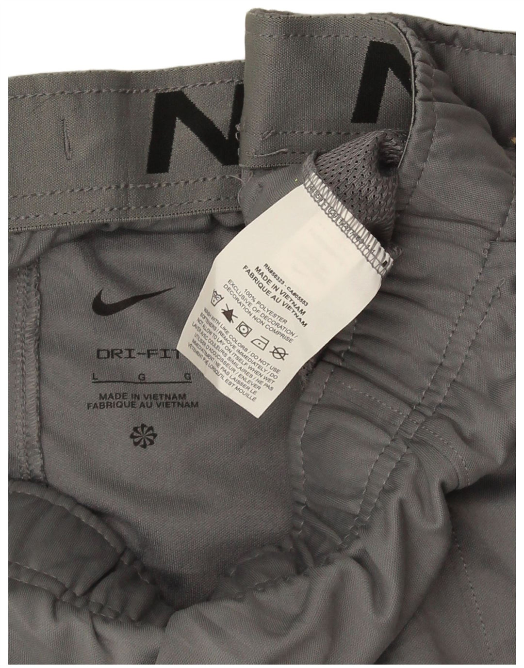 Nike Herre Dri Fit træningsdragt Bukser Joggers Large Grå Polyester