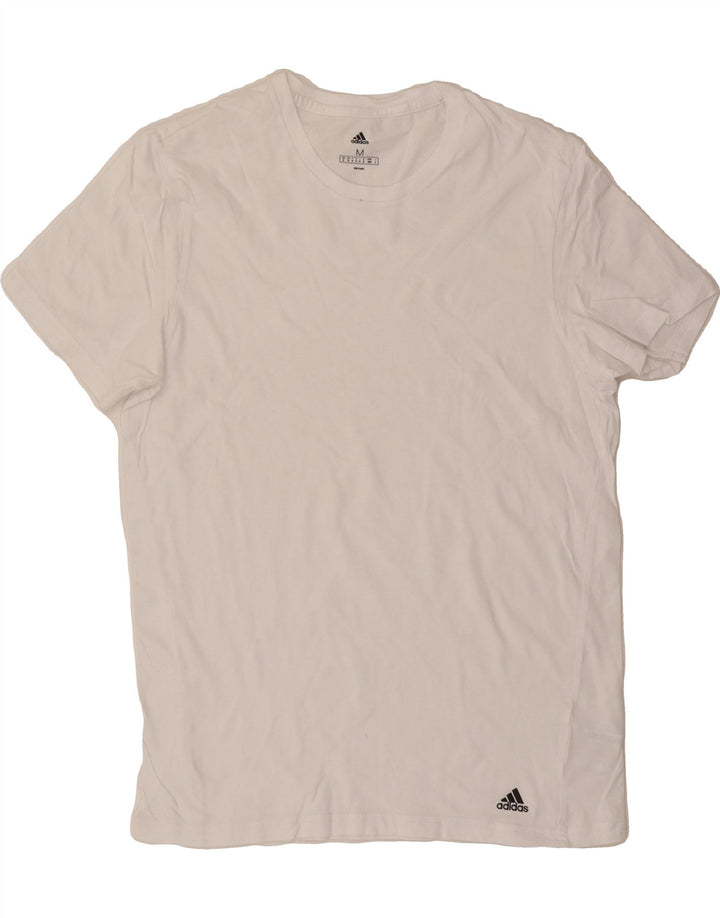 ADIDAS Mens T-Shirt Top Medium White Cotton Vintage Adidas and Second-Hand Adidas from Messina Hembry 