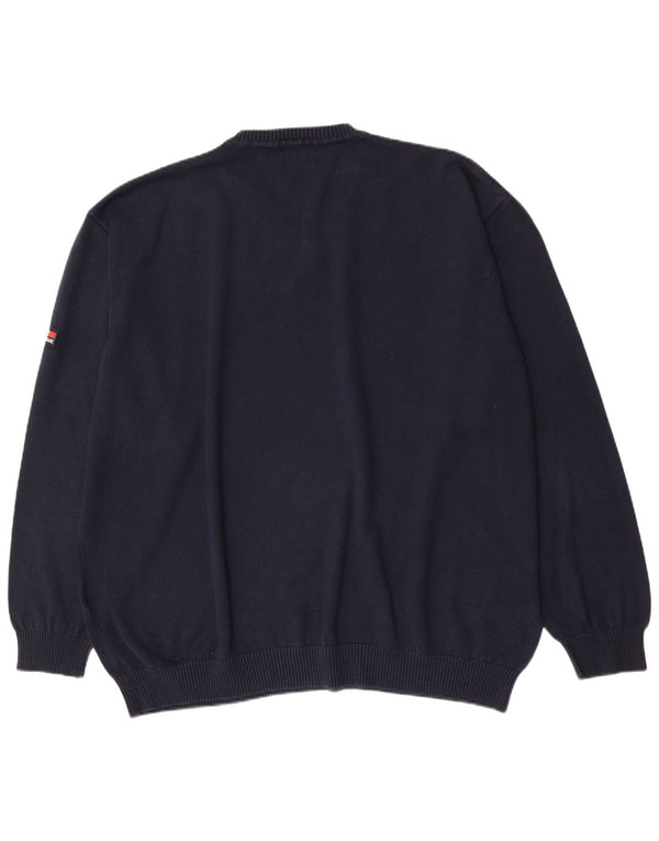 Navigare Herre V-hals sweater 5XL marineblå bomuld
