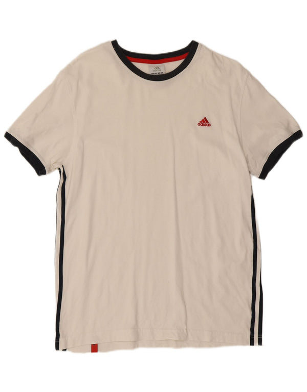 Adidas Mens T-Shirt Top UK 42/44 Large White Cotton