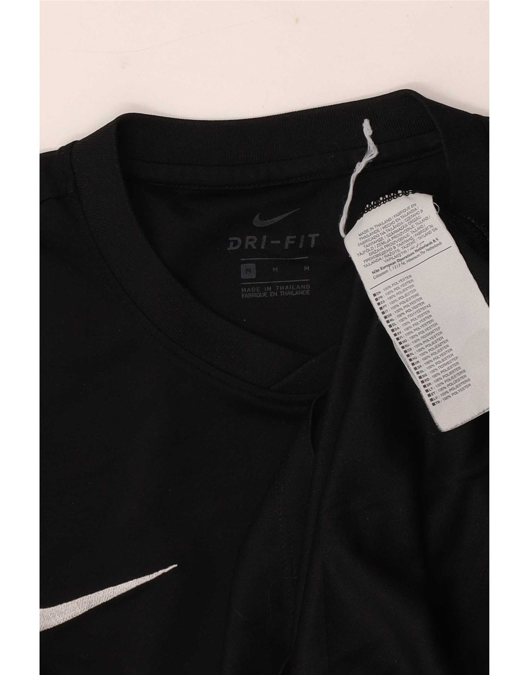 Nike Herre Dri Fit T-Shirt Top Medium Sort Polyester