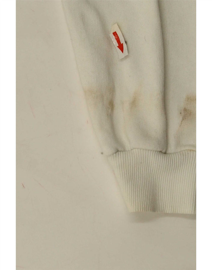 Zara Womens Grafisk Oversized Sweatshirt Jumper UK 10 Small White