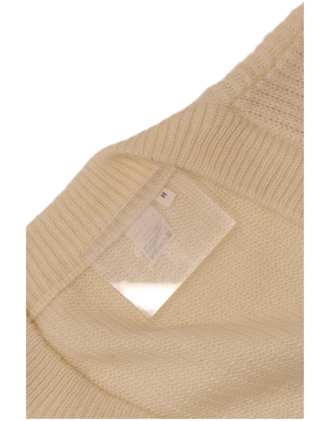Vintage herre cardigan sweater Medium White Fair Isle
