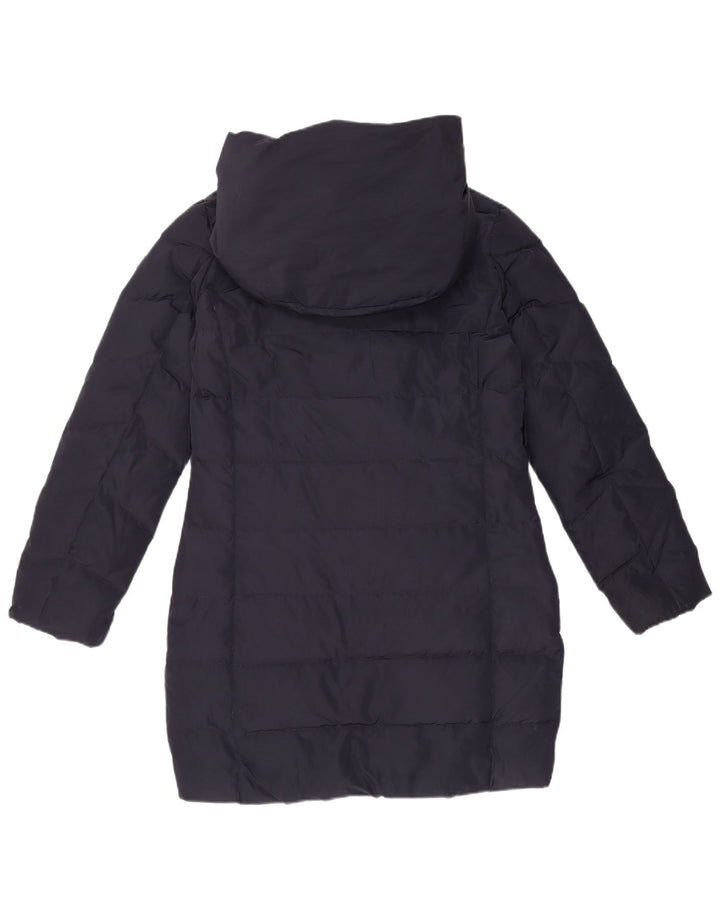 Armani Junior Piger Hætte Vatteret Frakke 13-14 År Navy Blue Polyester