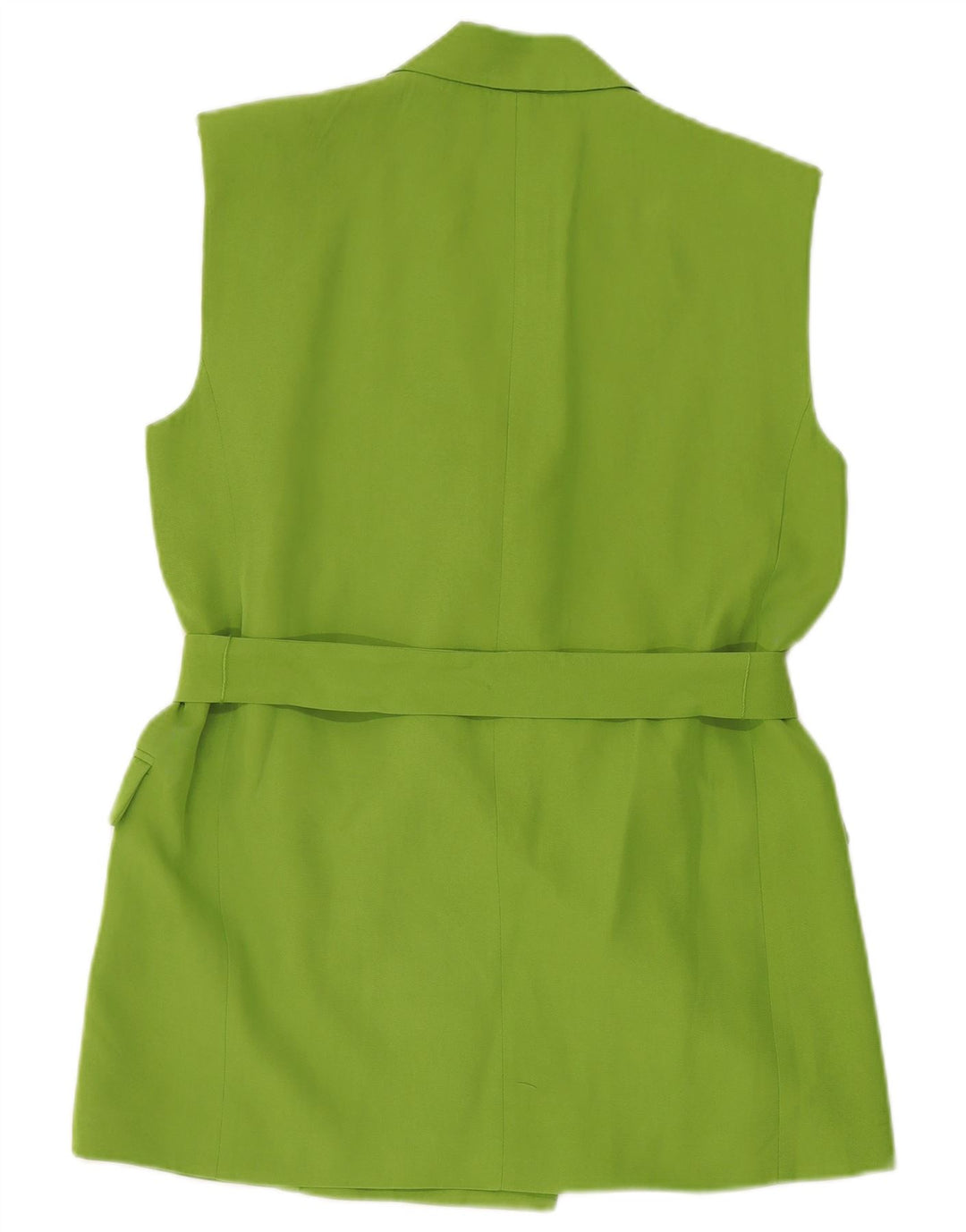 Zara Dame Ærmeløs Dobbeltradet Blazer Jacket UK 14 Medium Green