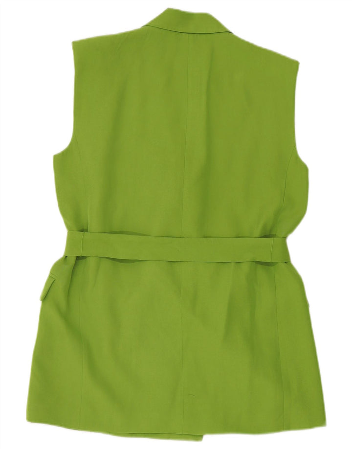Zara Dame Ærmeløs Dobbeltradet Blazer Jacket UK 14 Medium Green